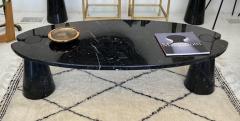 Angelo Mangiarotti ANGELO MANGIAROTTI EROS BLACK MARQUINA MARBLE OVAL COFFEE TABLE - 2843435