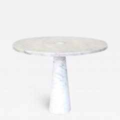 Angelo Mangiarotti ANGELO MANGIAROTTI EROS SERIES WHITE CARRARA MARBLE DINING TABLE OR CENTER TABLE - 2526638