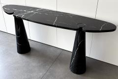 Angelo Mangiarotti Angelo Mangiarotti Black Marble Eros Console Table for Skipper - 3125047