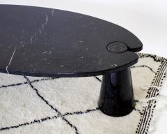 Angelo Mangiarotti Angelo Mangiarotti Black Marquina Marble Eros Model Oval Coffee Table - 2971200