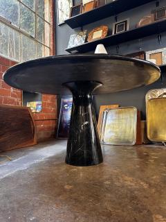 Angelo Mangiarotti Angelo Mangiarotti Black Marquina Marble Round Dining Table 1970s - 3446125