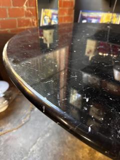 Angelo Mangiarotti Angelo Mangiarotti Black Marquina Marble Round Dining Table 1970s - 3446129