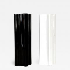 Angelo Mangiarotti Angelo Mangiarotti Black and White Ceramic Vases by Fratelli Brambilla Model M6 - 1344592