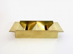 Angelo Mangiarotti Angelo Mangiarotti Brass Architectural and Sculptural Ashtray for Cleto Munari - 1205081