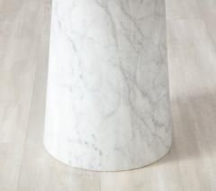 Angelo Mangiarotti Angelo Mangiarotti Carrara Marble Pedestal Dining Table Italian 1970s - 2635648