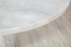 Angelo Mangiarotti Angelo Mangiarotti Carrara Marble Pedestal Dining Table Italian 1970s - 2635655