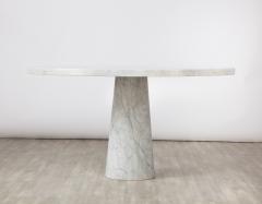 Angelo Mangiarotti Angelo Mangiarotti Carrara Marble Pedestal Dining Table Italian 1970s - 2635662