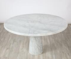 Angelo Mangiarotti Angelo Mangiarotti Carrara Marble Pedestal Dining Table Italian 1970s - 2635666