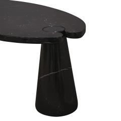 Angelo Mangiarotti Angelo Mangiarotti Eros Coffee Table in Polished Black Marble 1970s Signed  - 3930404