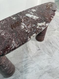 Angelo Mangiarotti Angelo Mangiarotti Eros Console Table in Rosso Verona Marble Italy 1970s - 4307911
