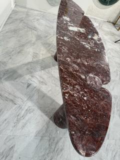 Angelo Mangiarotti Angelo Mangiarotti Eros Console Table in Rosso Verona Marble Italy 1970s - 4307915