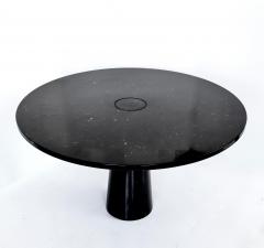 Angelo Mangiarotti Angelo Mangiarotti Eros Round Dining Table in Black Marquina Marble for Skipper - 1565400