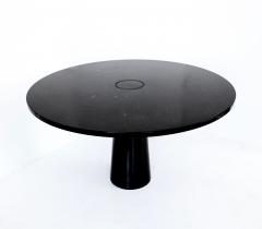 Angelo Mangiarotti Angelo Mangiarotti Eros Round Dining Table in Black Marquina Marble for Skipper - 1565404