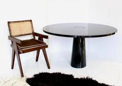 Angelo Mangiarotti Angelo Mangiarotti Eros Round Dining Table in Black Marquina Marble for Skipper - 1565405