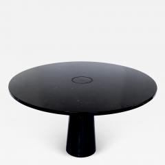 Angelo Mangiarotti Angelo Mangiarotti Eros Round Dining Table in Black Marquina Marble for Skipper - 1565975