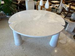Angelo Mangiarotti Angelo Mangiarotti Eros Round Marble Dining Table Italy 1970s - 4641564
