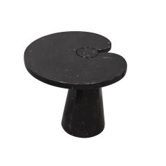 Angelo Mangiarotti Angelo Mangiarotti Eros Side Table in Polished Black Marble 1970s - 3931655