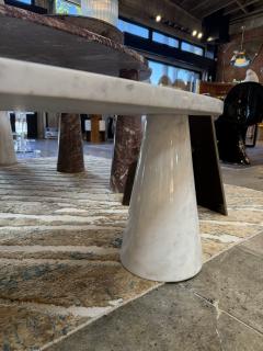 Angelo Mangiarotti Angelo Mangiarotti Eros White Marble Coffee Table Italy 1970s - 4810644
