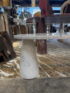 Angelo Mangiarotti Angelo Mangiarotti Eros White Marble Coffee Table Italy 1970s - 4810645