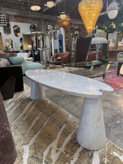 Angelo Mangiarotti Angelo Mangiarotti Eros White Marble Coffee Table Italy 1970s - 4810652