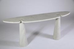 Angelo Mangiarotti Angelo Mangiarotti Italian White Carrara Marble Console - 1213854