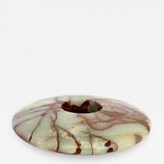 Angelo Mangiarotti Angelo Mangiarotti Large Italian Green and Rust Onyx Dish or Bowl - 1023415