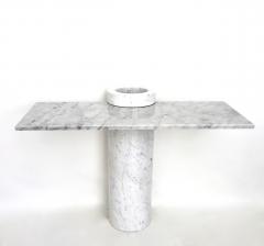 Angelo Mangiarotti Angelo Mangiarotti Loico Collection Italian Console Carrara Marble - 715924