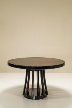 Angelo Mangiarotti Angelo Mangiarotti S11 Round Dining Table in Ebony Italy 1970s - 3102874