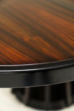 Angelo Mangiarotti Angelo Mangiarotti S11 Round Dining Table in Ebony Italy 1970s - 3102877