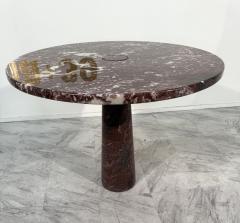 Angelo Mangiarotti Angelo Mangiarotti Skipper Eros Dining Table in Rosso Marble Italy 1970s - 4308406