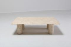 Angelo Mangiarotti Angelo Mangiarotti Travertine Coffee Table for Up Up 1970s - 984885