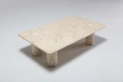 Angelo Mangiarotti Angelo Mangiarotti Travertine Coffee Table for Up Up 1970s - 984888