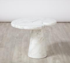 Angelo Mangiarotti Angelo Mangiarotti for Skipper Eros Series Carrara Marble Side Table - 2646012