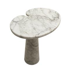 Angelo Mangiarotti Angelo Mangiarotti for Skipper Pair of Eros Marble Side Tables Italy 1970s - 4422172
