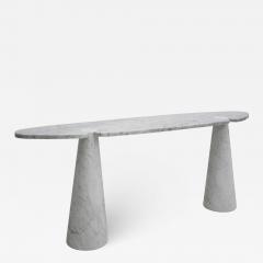 Angelo Mangiarotti Angelo Mangiarotti for Skipper White Carrara Marble Eros Console Table - 1797755