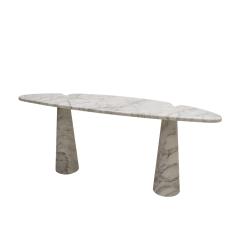 Angelo Mangiarotti Angelo Mangiarotti for Skipper White Carrara Marble Eros Console Table - 2476561