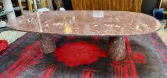 Angelo Mangiarotti Angelo Mangiarotti for skipper Rosso marble Eros dining table Italy 1970s - 3894525