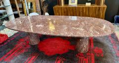 Angelo Mangiarotti Angelo Mangiarotti for skipper Rosso marble Eros dining table Italy 1970s - 3894526