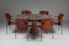 Angelo Mangiarotti Angelo Mangiarotti marble table on metallic cast base 1970s - 1291549