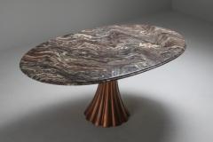 Angelo Mangiarotti Angelo Mangiarotti marble table on metallic cast base 1970s - 1291550