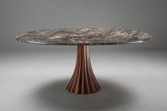 Angelo Mangiarotti Angelo Mangiarotti marble table on metallic cast base 1970s - 1291554