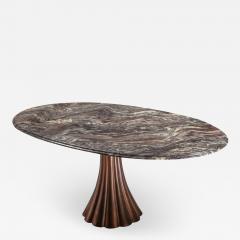 Angelo Mangiarotti Angelo Mangiarotti marble table on metallic cast base 1970s - 1292748