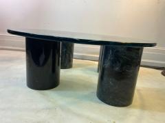 Angelo Mangiarotti BLACK MARBLE CYLINDER COFFEE TABLE IN TRHE MANNER OF ANGELO MANGIAROTTI - 1656821