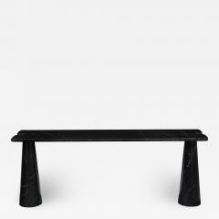 Angelo Mangiarotti Black Marquina Marble Console with Skipper Label by Angelo Mangiarotti - 2310524