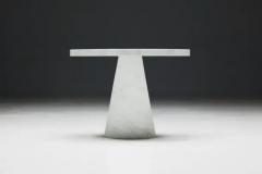 Angelo Mangiarotti Carrara Marble Side Table by Angelo Mangiarotti for Skipper Italy 1970s - 3498934