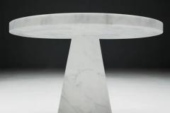 Angelo Mangiarotti Carrara Marble Side Table by Angelo Mangiarotti for Skipper Italy 1970s - 3499002
