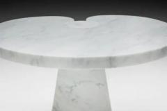 Angelo Mangiarotti Carrara Marble Side Table by Angelo Mangiarotti for Skipper Italy 1970s - 3499005