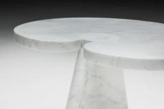 Angelo Mangiarotti Carrara Marble Side Table by Angelo Mangiarotti for Skipper Italy 1970s - 3499074