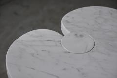 Angelo Mangiarotti Carrara Marble Side Table by Angelo Mangiarotti for Skipper Italy 1970s - 4157302