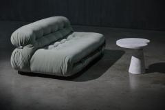 Angelo Mangiarotti Carrara Marble Side Table by Angelo Mangiarotti for Skipper Italy 1970s - 4157304